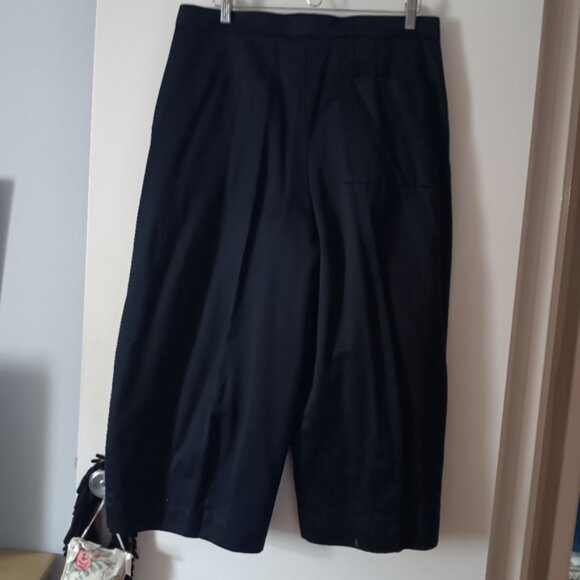 COS Extra Wide Navy Cotton Elephant Leg Pants 10 - Picture 2 of 3